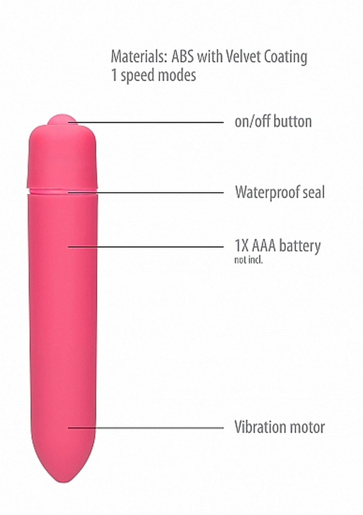 Vibrator Bullet cu o singură viteză Be Good Tonight, roz, 9 cm