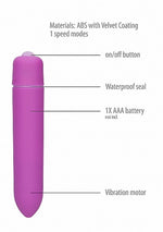 Vibrator Bullet cu o singură viteză Be Good Tonight, violet, 9 cm