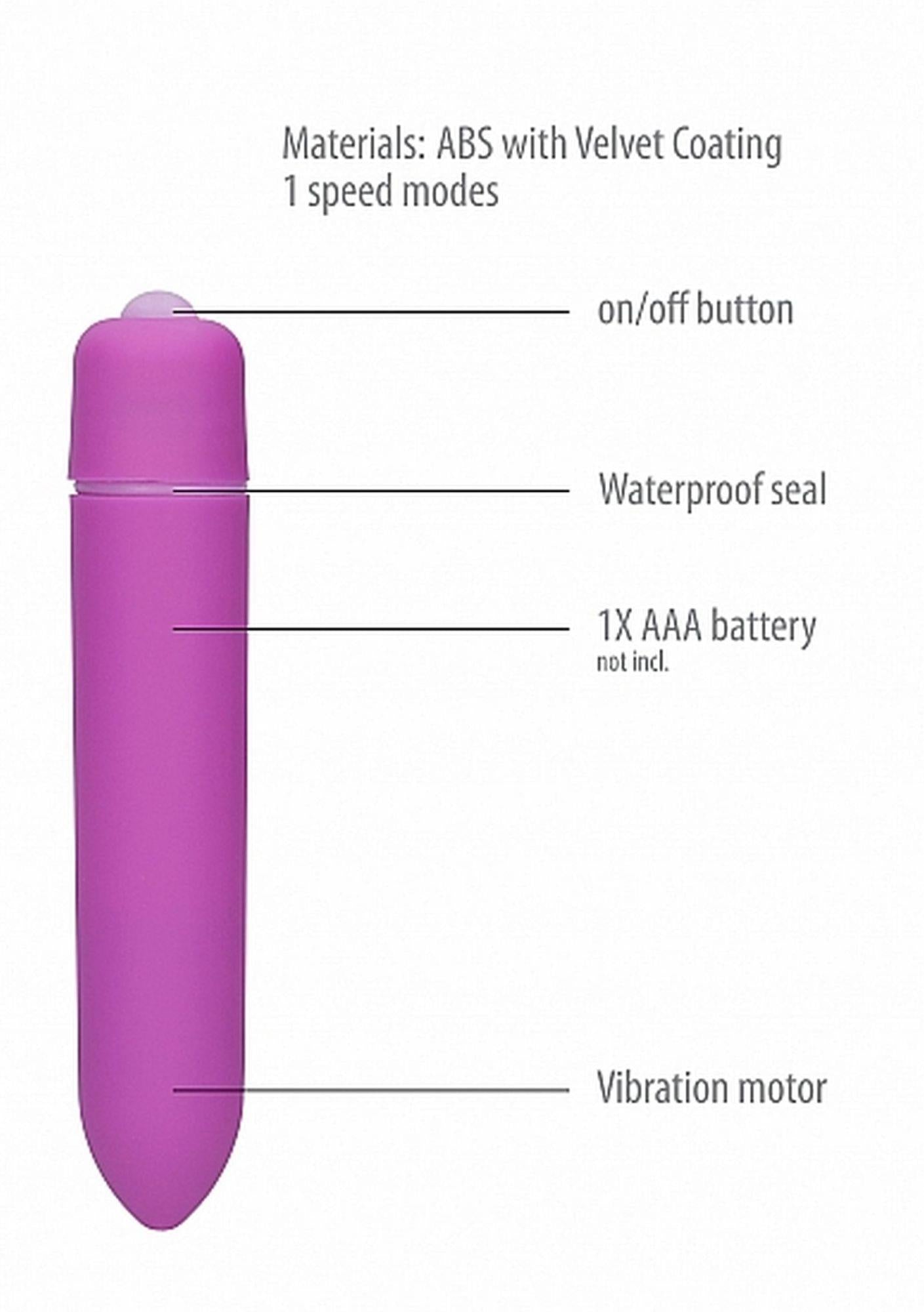 Vibrator Bullet cu o singură viteză Be Good Tonight, violet, 9 cm