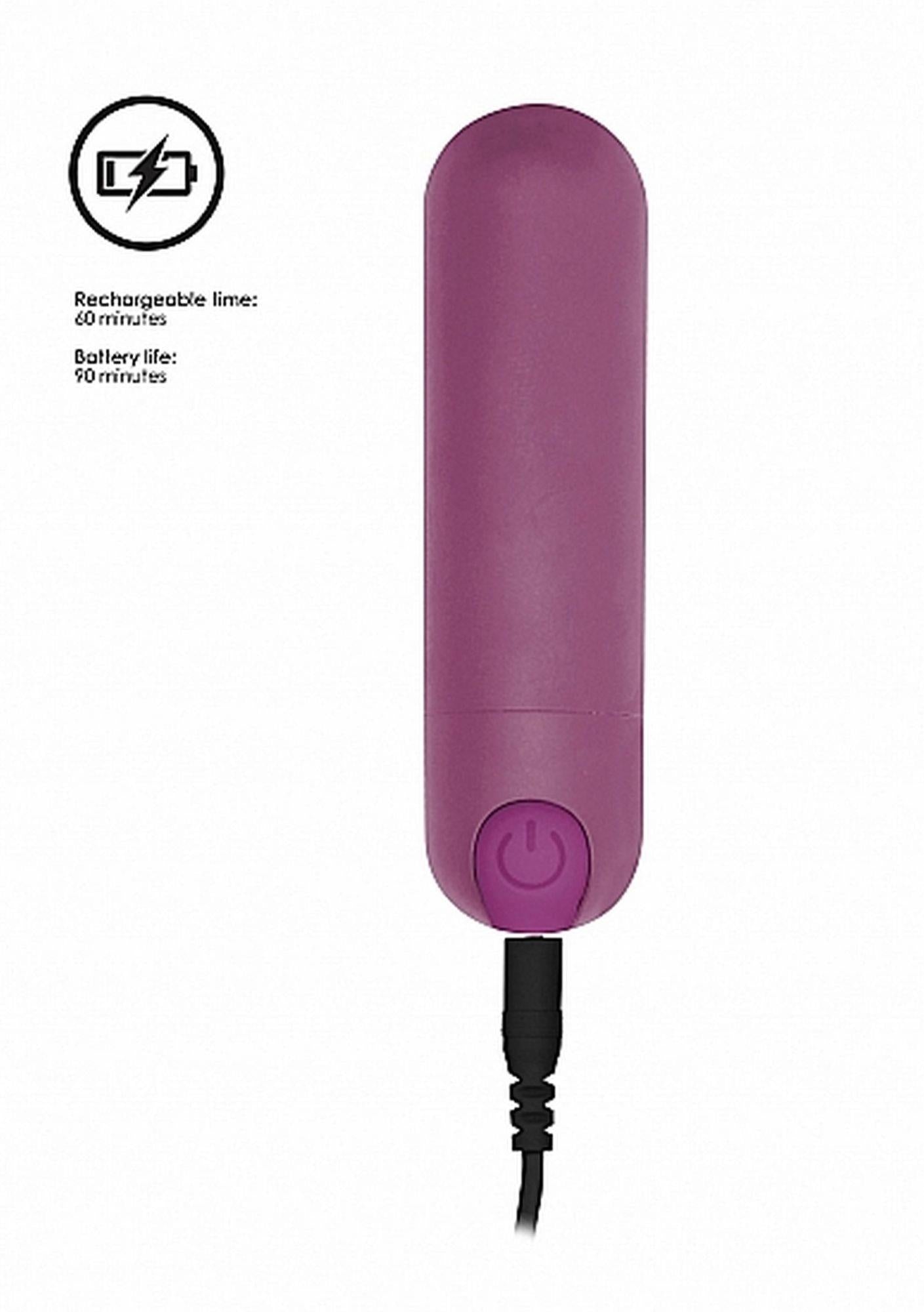 Vibrator Mini Bullet Be Good Tonight, 10 Viteze, Mov, USB, 8 cm