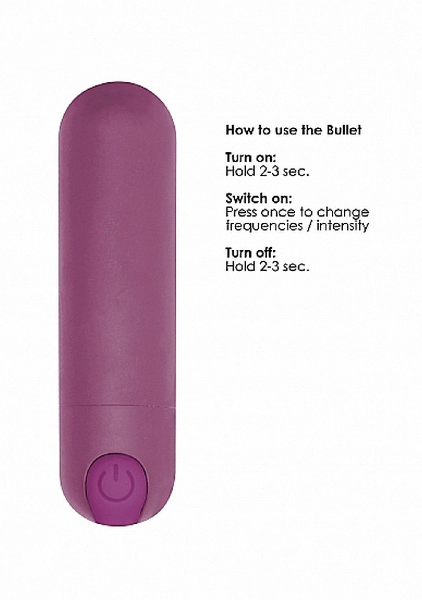 Vibrator Mini Bullet Be Good Tonight, 10 Viteze, Mov, USB, 8 cm