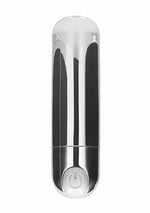 Mini vibrator Bullet cu 10 viteze, USB, argintiu, Be Good Tonight