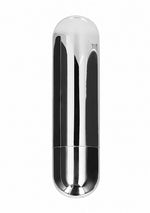 Mini vibrator Bullet cu 10 viteze, USB, argintiu, Be Good Tonight