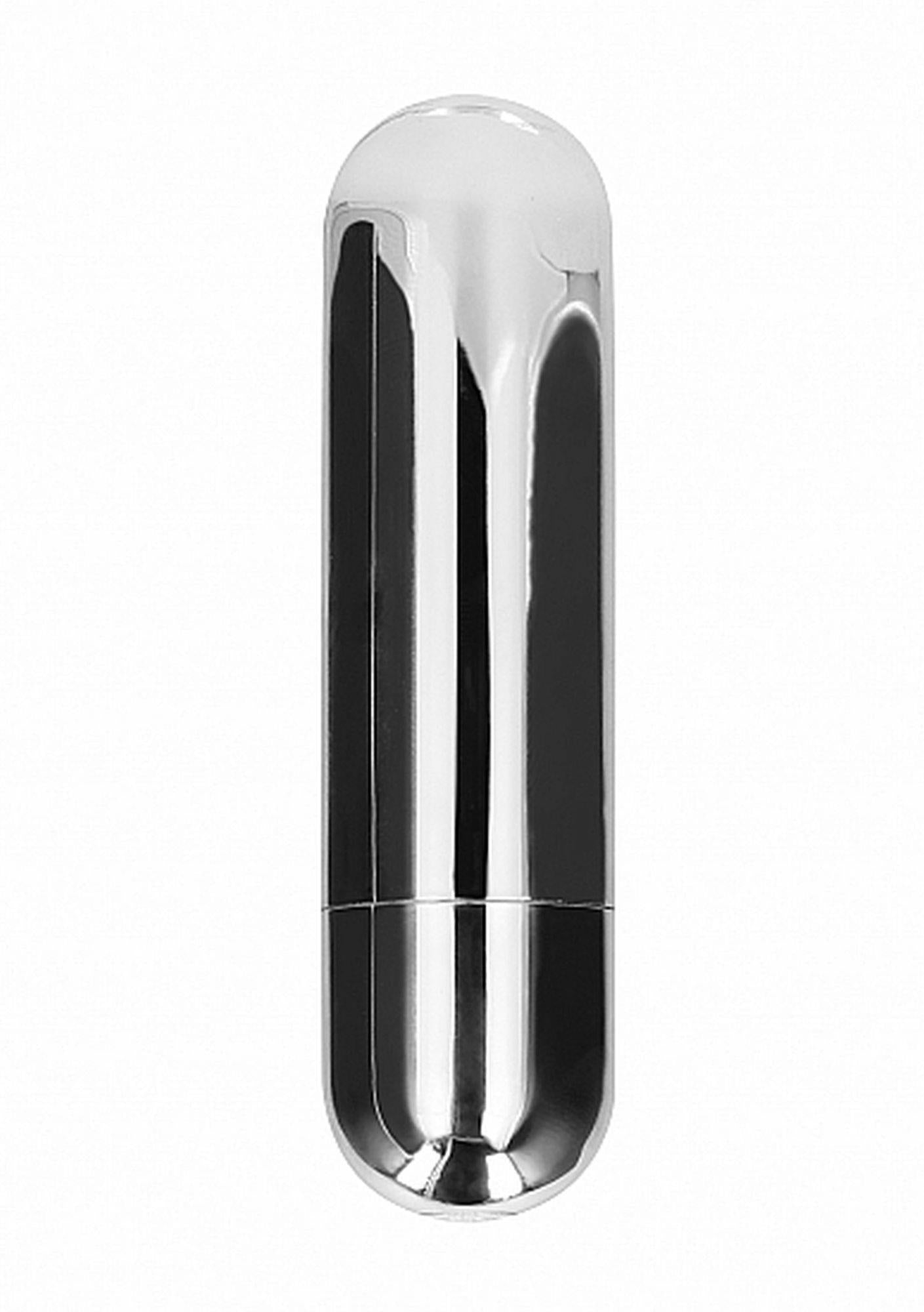 Mini vibrator Bullet cu 10 viteze, USB, argintiu, Be Good Tonight