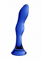 Dildo Gallant Chrystalino din sticlă albastră 18 cm