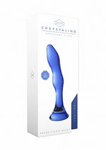 Dildo Gallant Chrystalino din sticlă albastră 18 cm