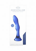Dildo Gallant Chrystalino din sticlă albastră 18 cm