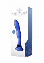 Dildo Gallant Chrystalino din sticlă albastră 18 cm