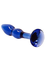 Dildo Gallant Chrystalino din sticlă albastră 18 cm