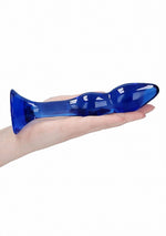 Dildo Gallant Chrystalino din sticlă albastră 18 cm