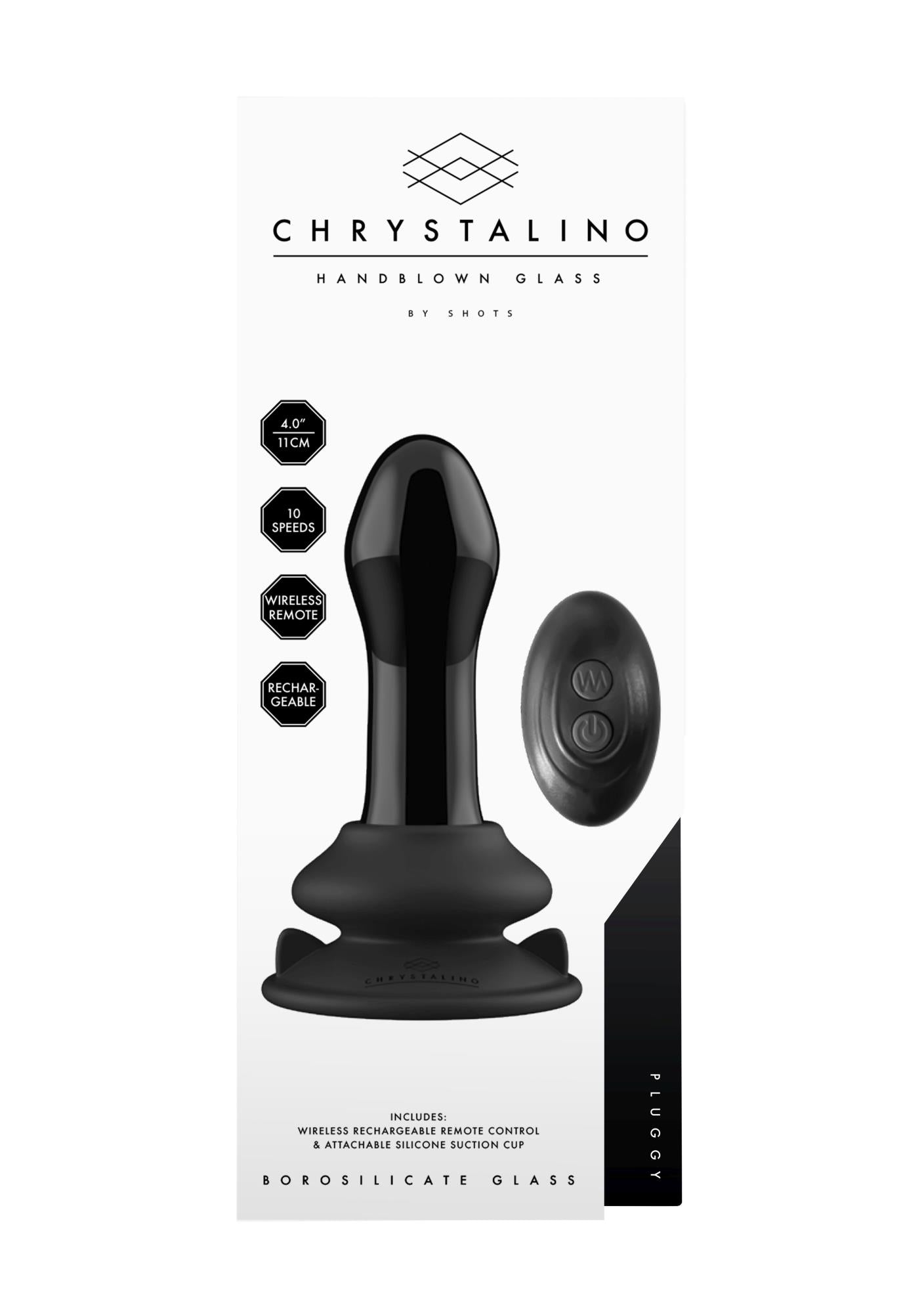 Pluggy cu ventuză și telecomandă – 10 viteze – Negru