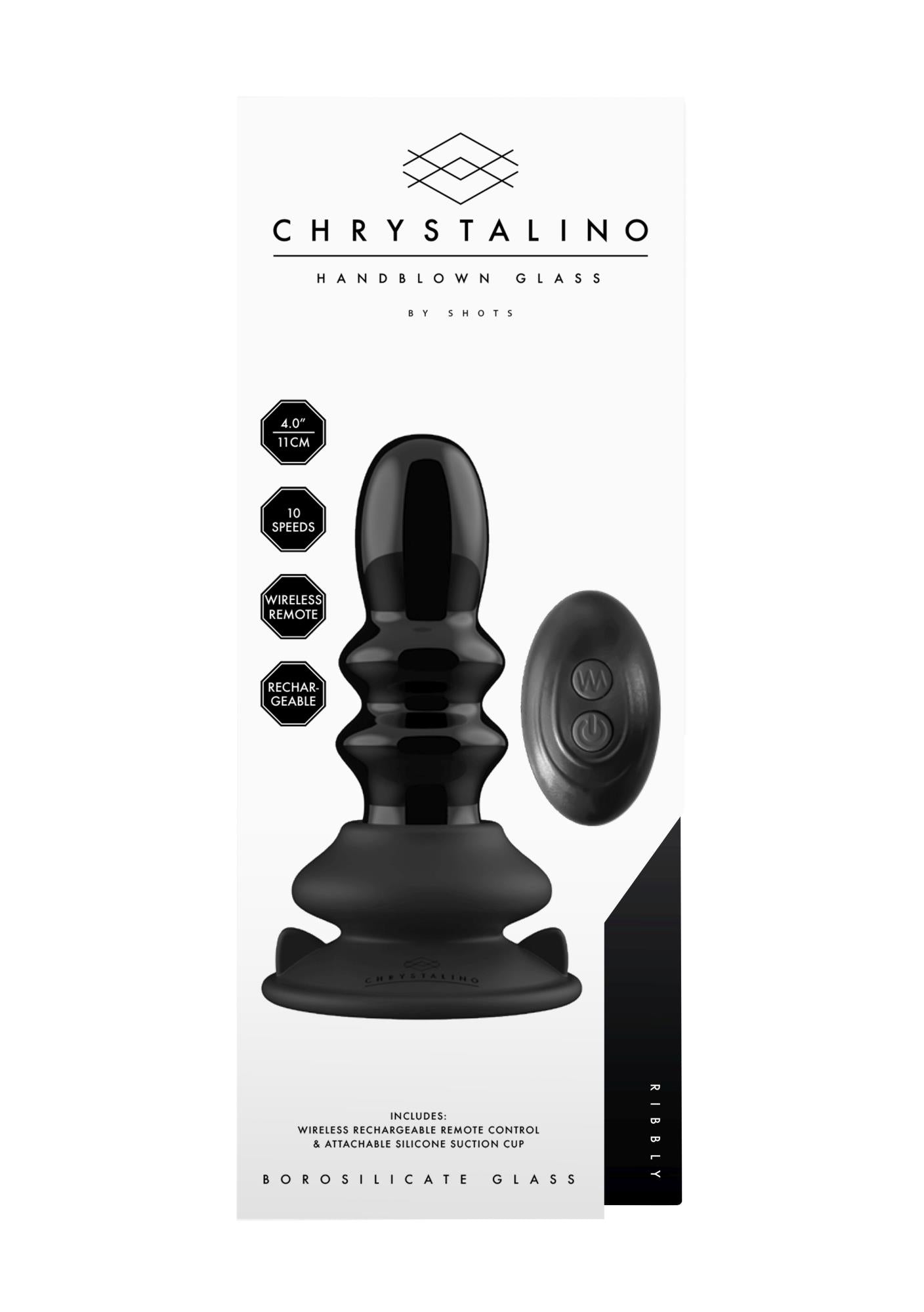 Ribbly cu ventuză și telecomandă – 10 viteze – negru