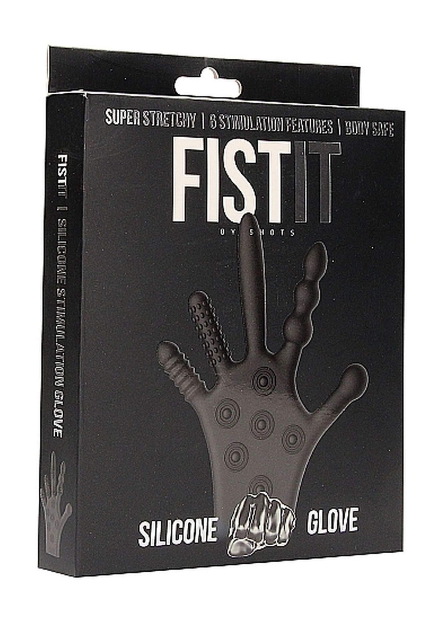 Mănușă stimulatoare din silicon Fist It, neagră