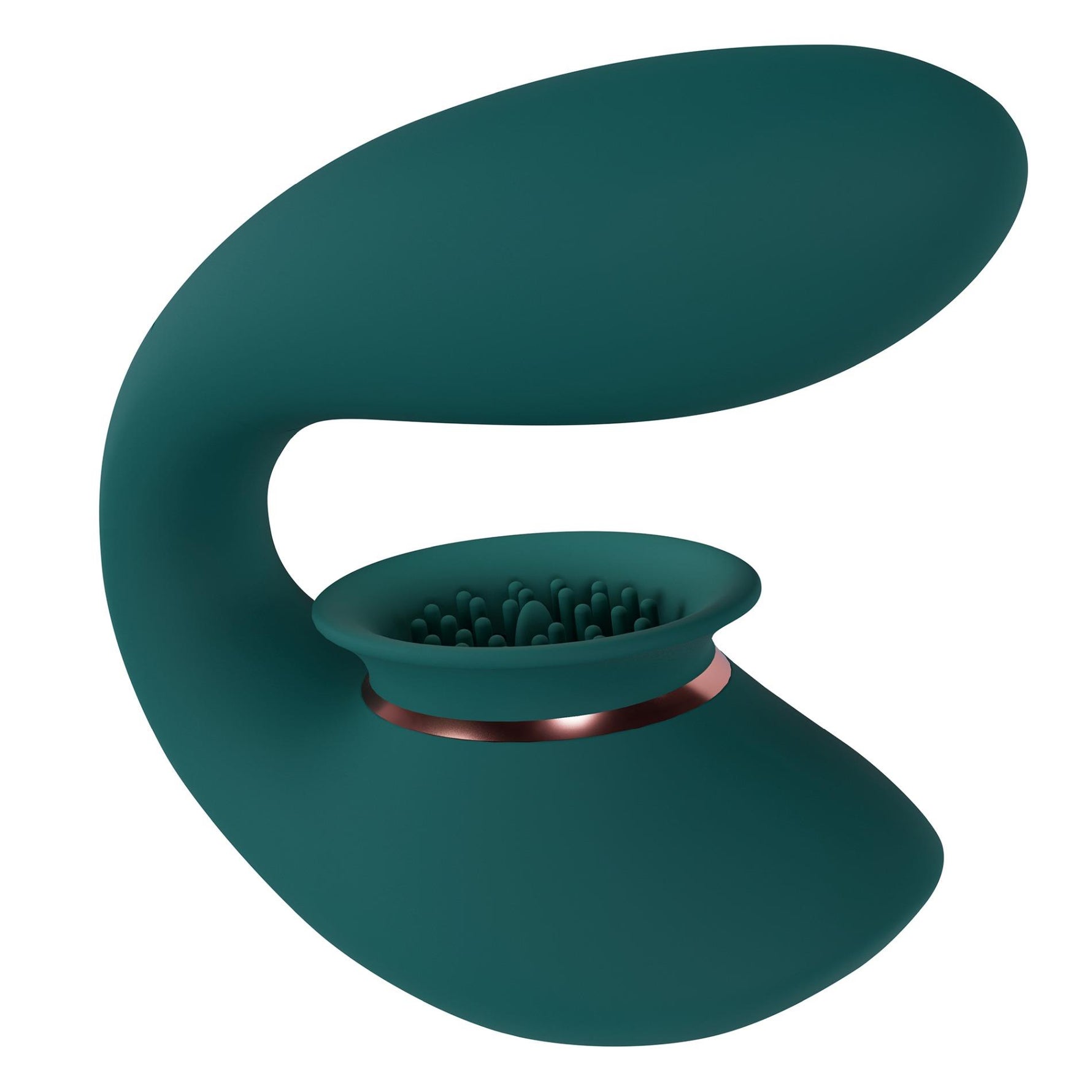 Vibrator cu aspirație USB Innovation Twitch 3 din silicon verde