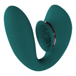 Vibrator cu aspirație USB Innovation Twitch 3 din silicon verde