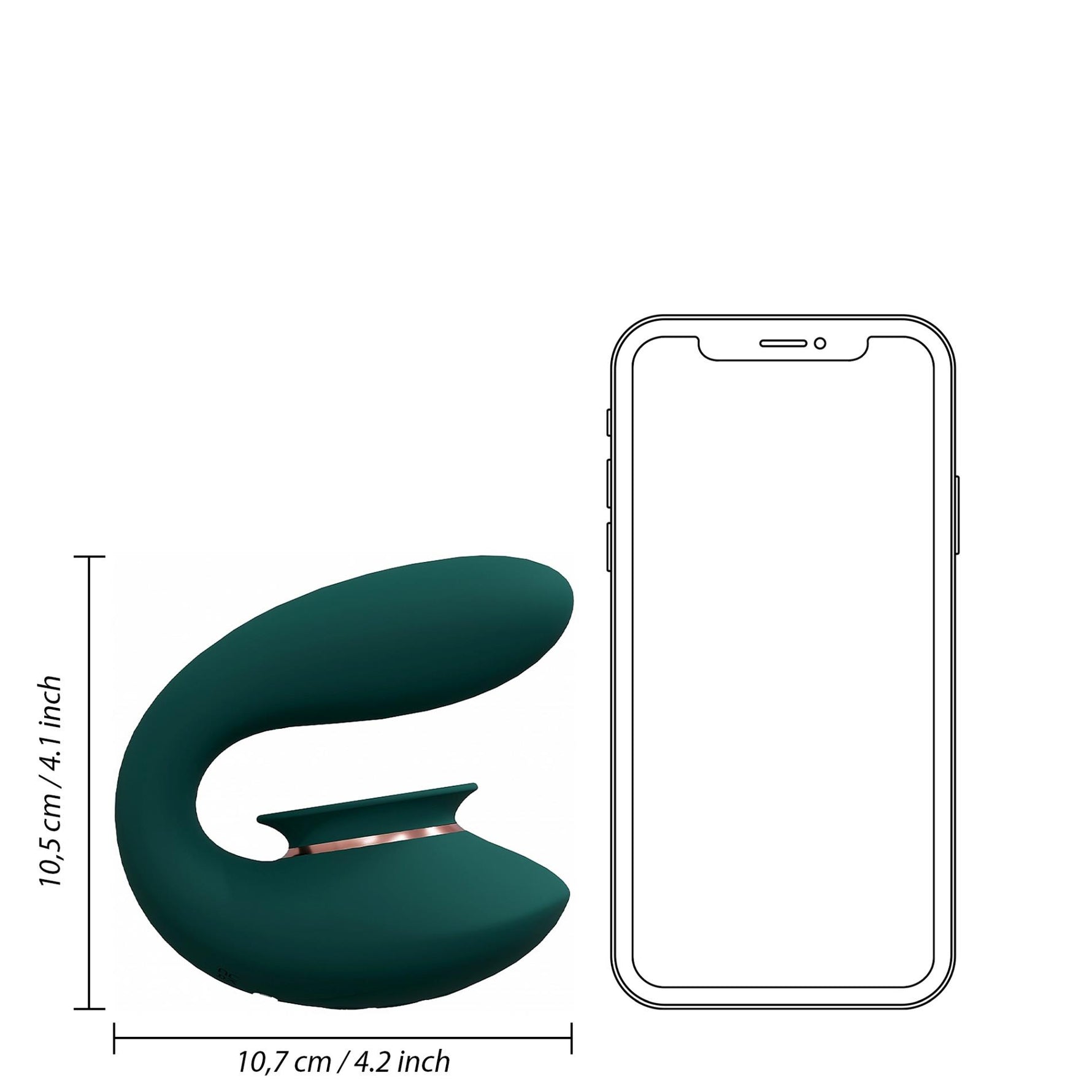 Vibrator cu aspirație USB Innovation Twitch 3 din silicon verde
