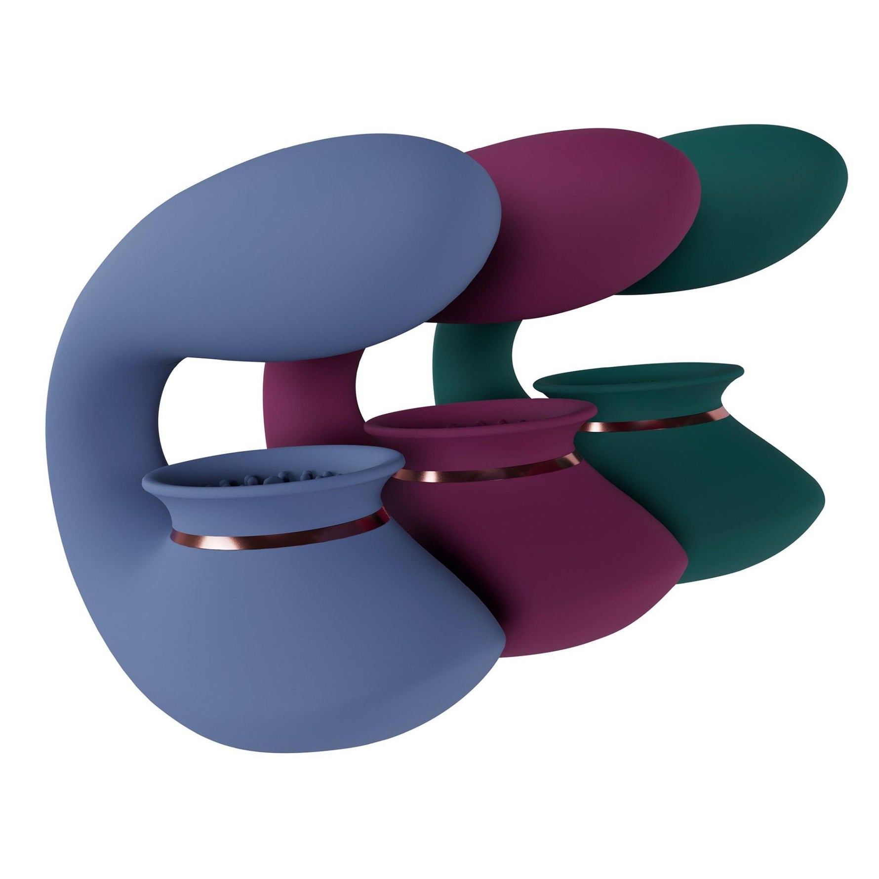 Vibrator cu aspirație USB Innovation Twitch 3 din silicon verde