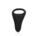 Inel vibrant pentru penis Loveline din silicon, cu vârf, negru