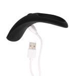 Inel vibrant pentru penis Loveline din silicon, cu vârf, negru