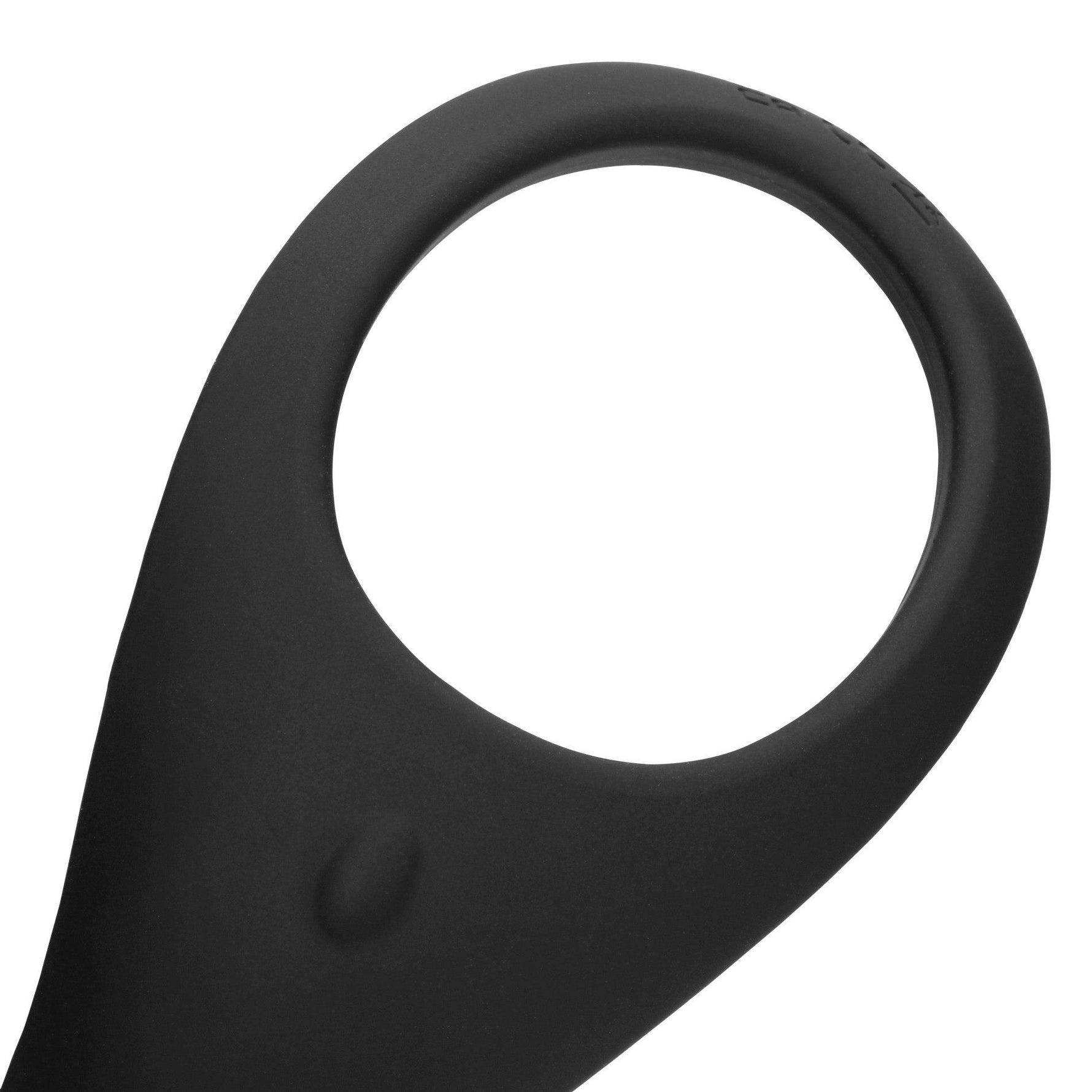 Inel vibrant pentru penis Loveline din silicon, cu vârf, negru