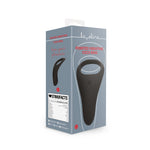Inel vibrant pentru penis Loveline din silicon, cu vârf, negru
