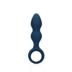 Plug anal tip lacrimă din silicon Loveline, mare, albastru, 12 cm