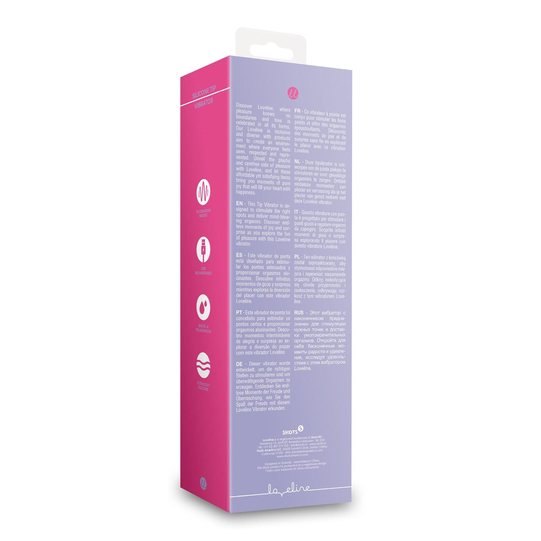 Vibrator Loveline cu buline din silicon, 10 funcții
