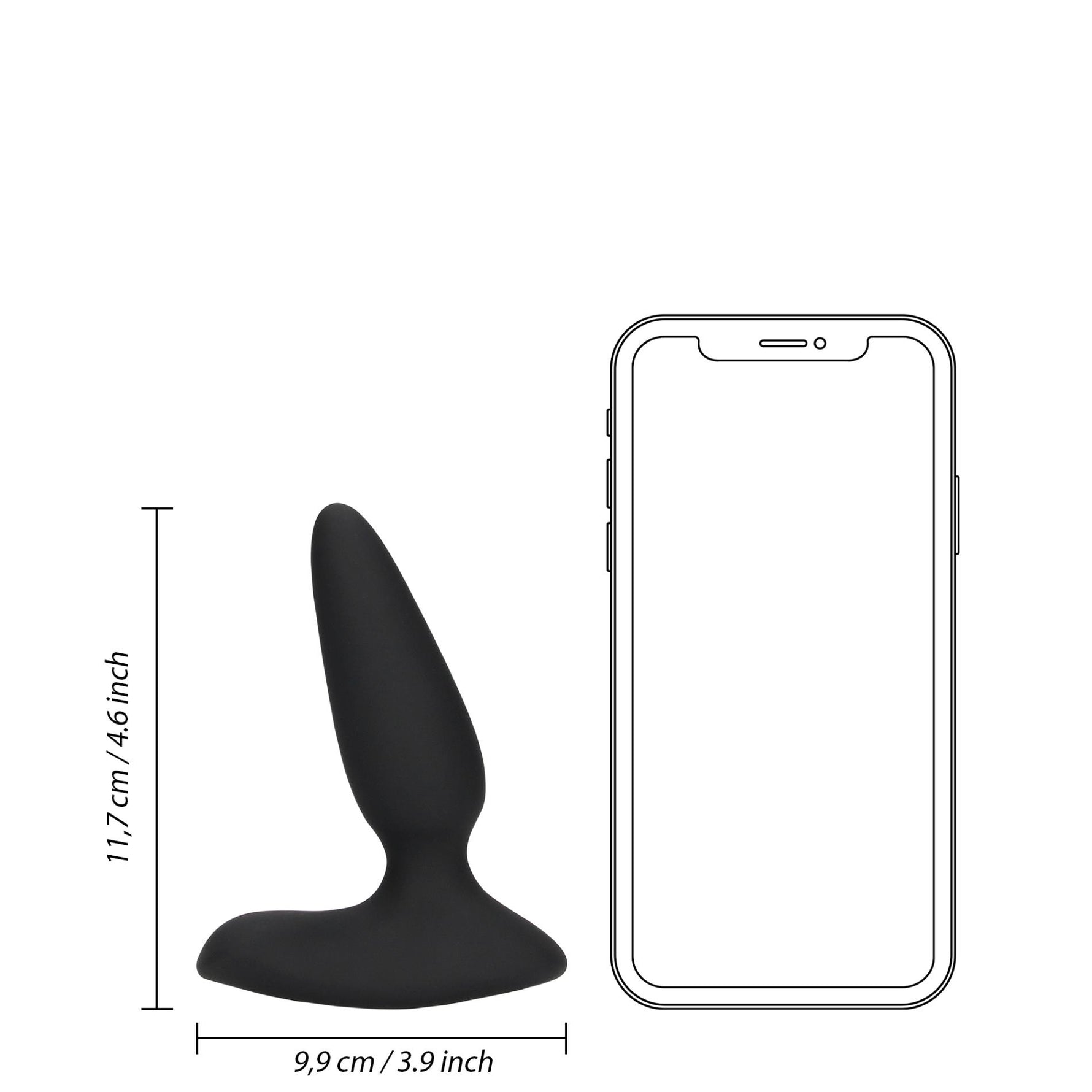 Dop anal vibrant Loveline Smooth din silicon cu telecomandă, 10 funcții