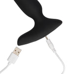 Plug anal vibrant cu mărgele Loveline și telecomandă