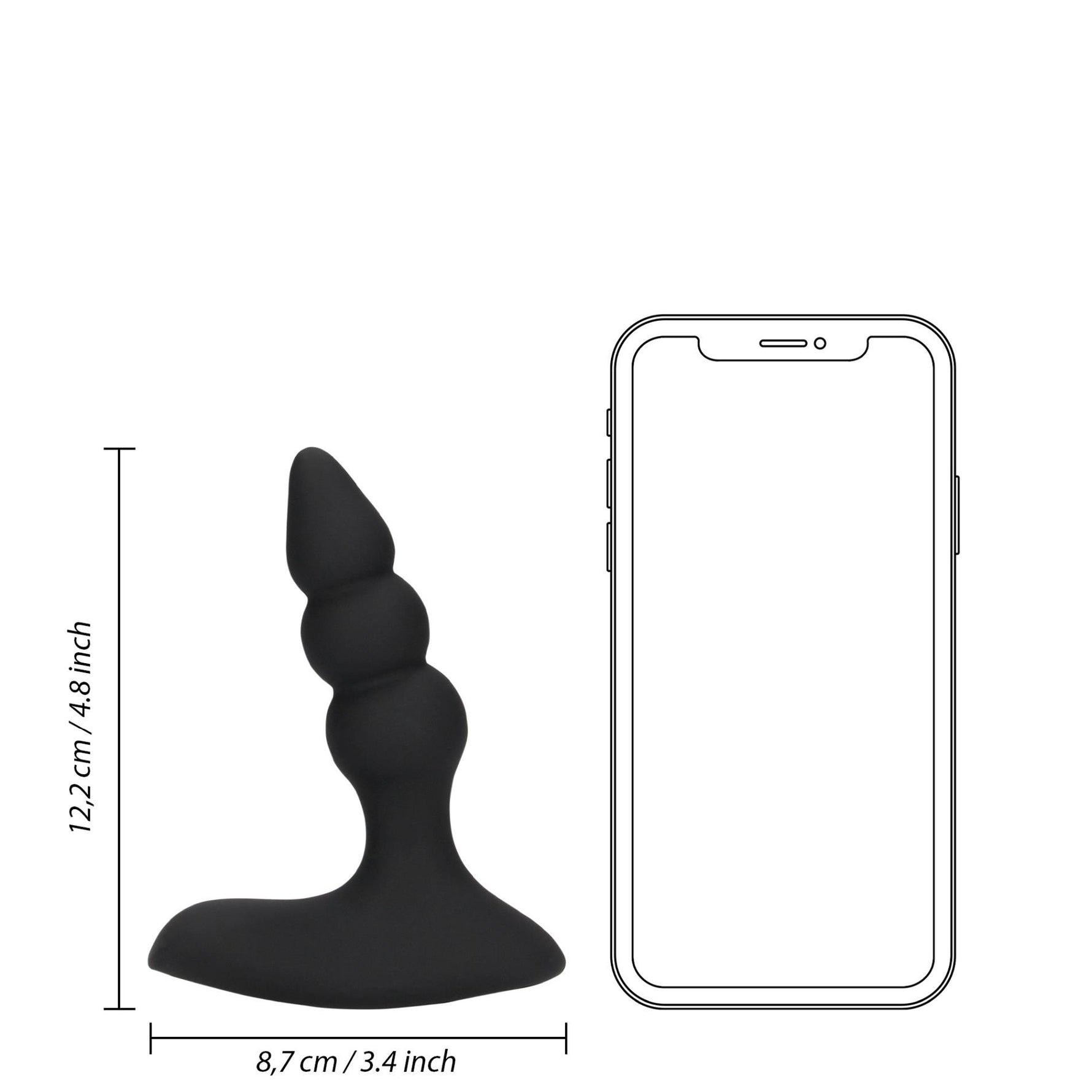 Plug anal vibrant cu mărgele Loveline și telecomandă