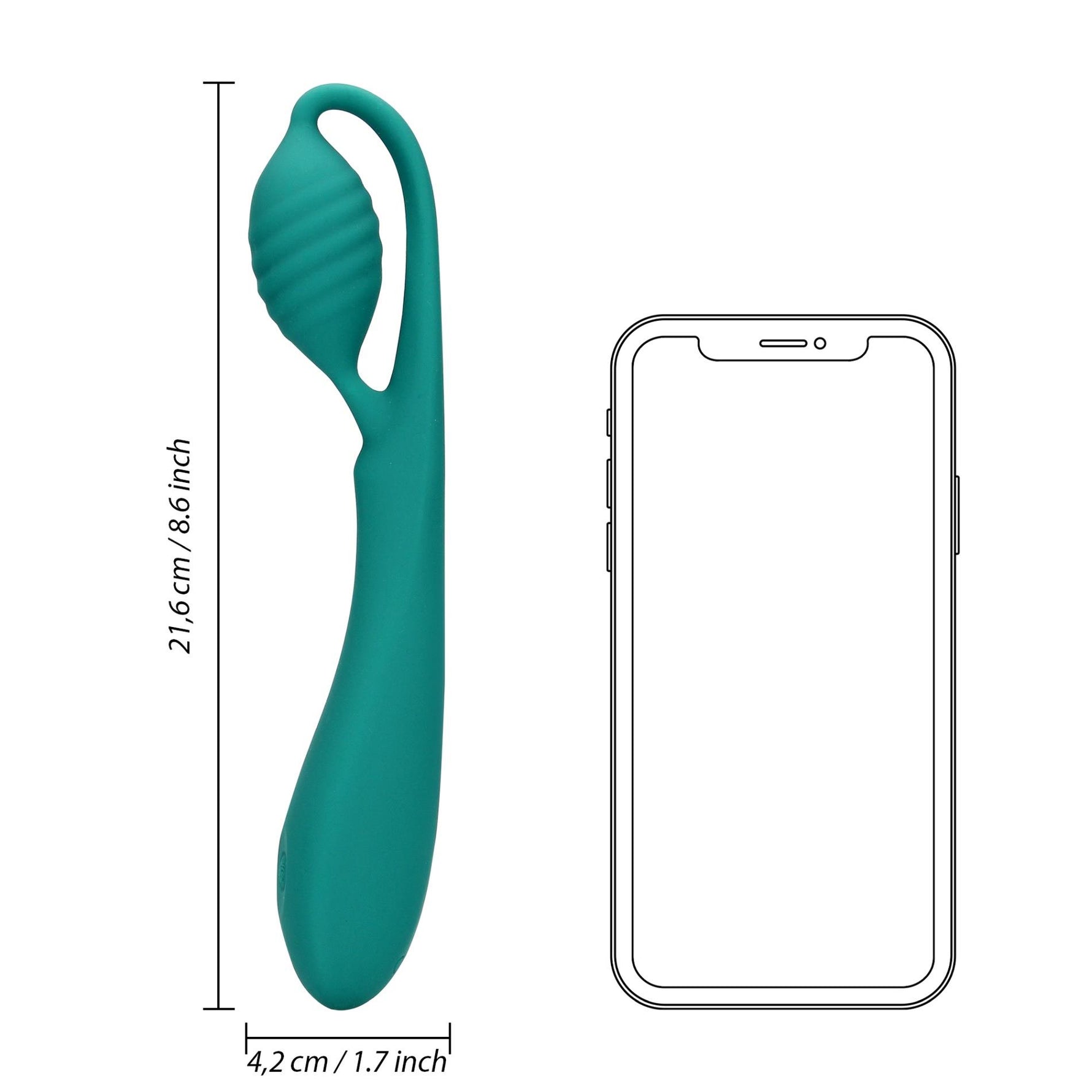 Vibrator Loveline din silicon pentru punctul G cu mărgele, 10 funcții