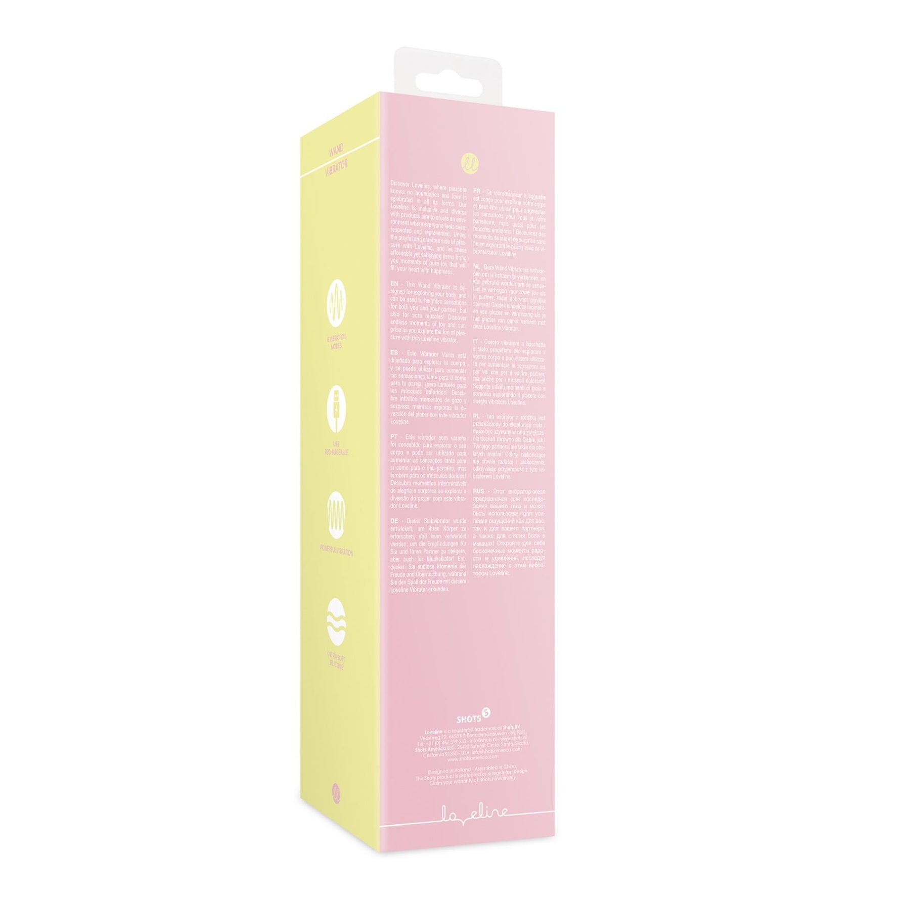 Vibrator Loveline din silicon cu baghetă și 6 funcții