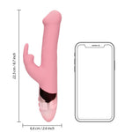 Vibrator Loveline Rabbit cu mărgele rotative, 10 funcții