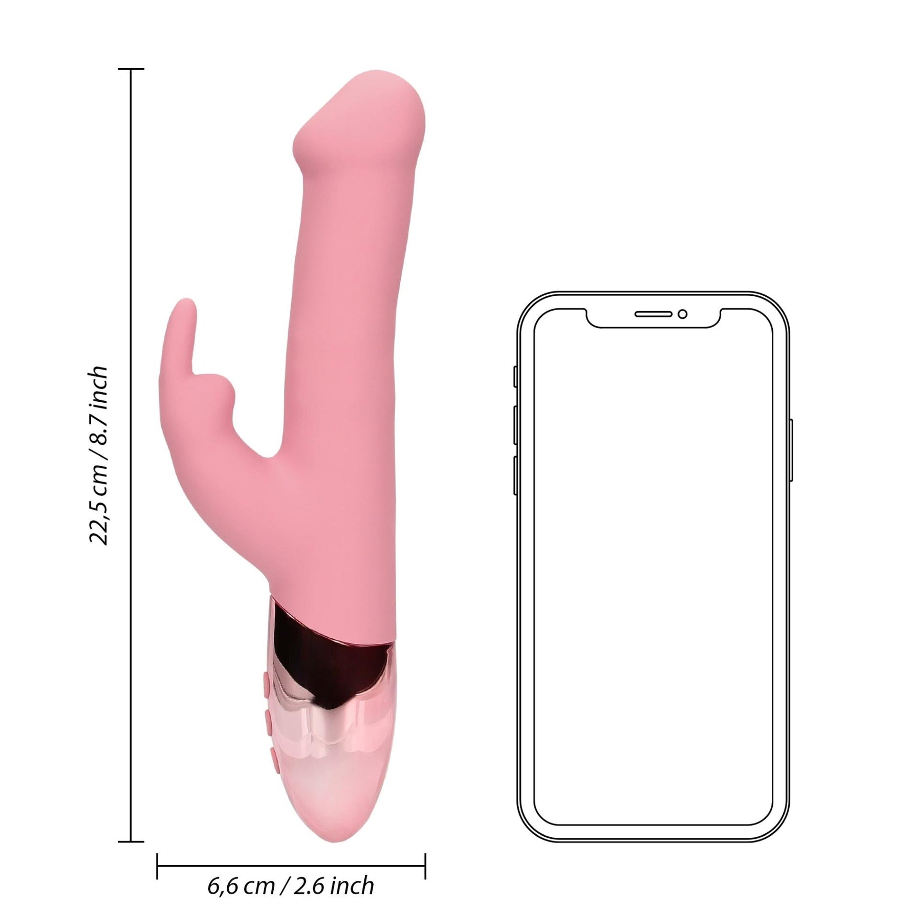 Vibrator Loveline Rabbit cu mărgele rotative, 10 funcții