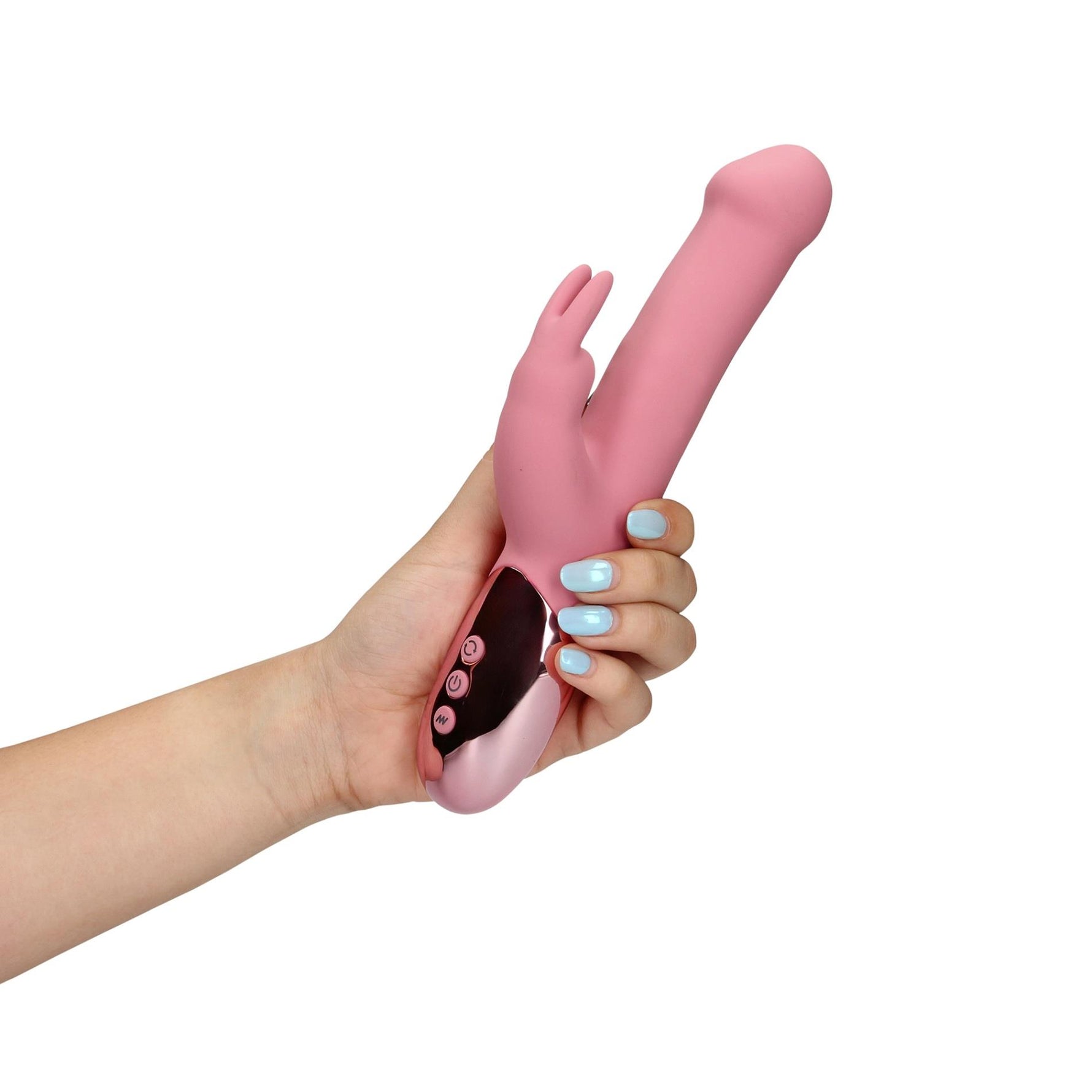 Vibrator Loveline Rabbit cu mărgele rotative, 10 funcții