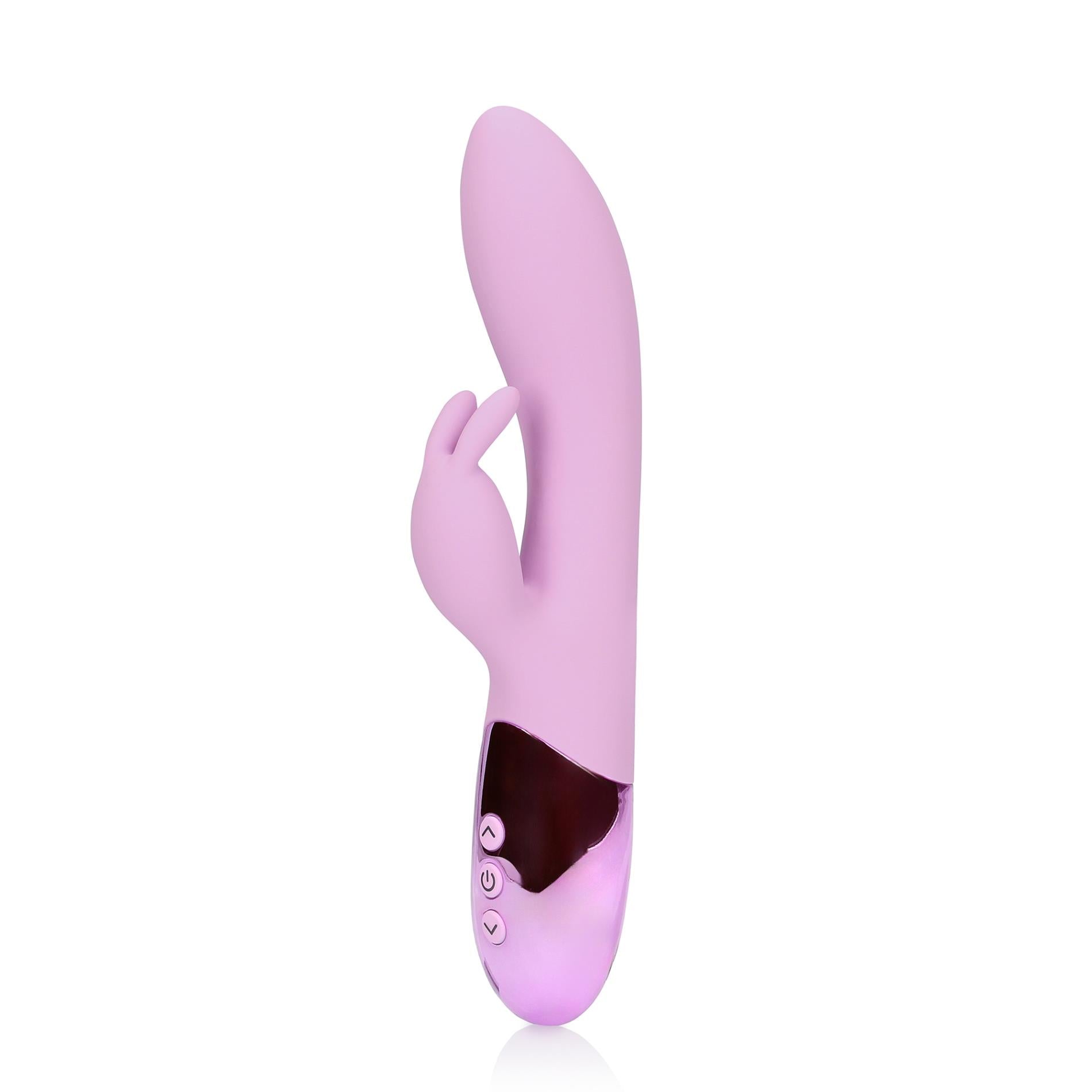 Vibrator Loveline din silicon tip iepuraș, cu 10 funcții