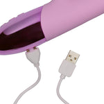 Vibrator Loveline din silicon tip iepuraș, cu 10 funcții