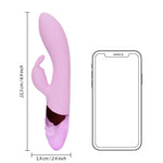 Vibrator Loveline din silicon tip iepuraș, cu 10 funcții