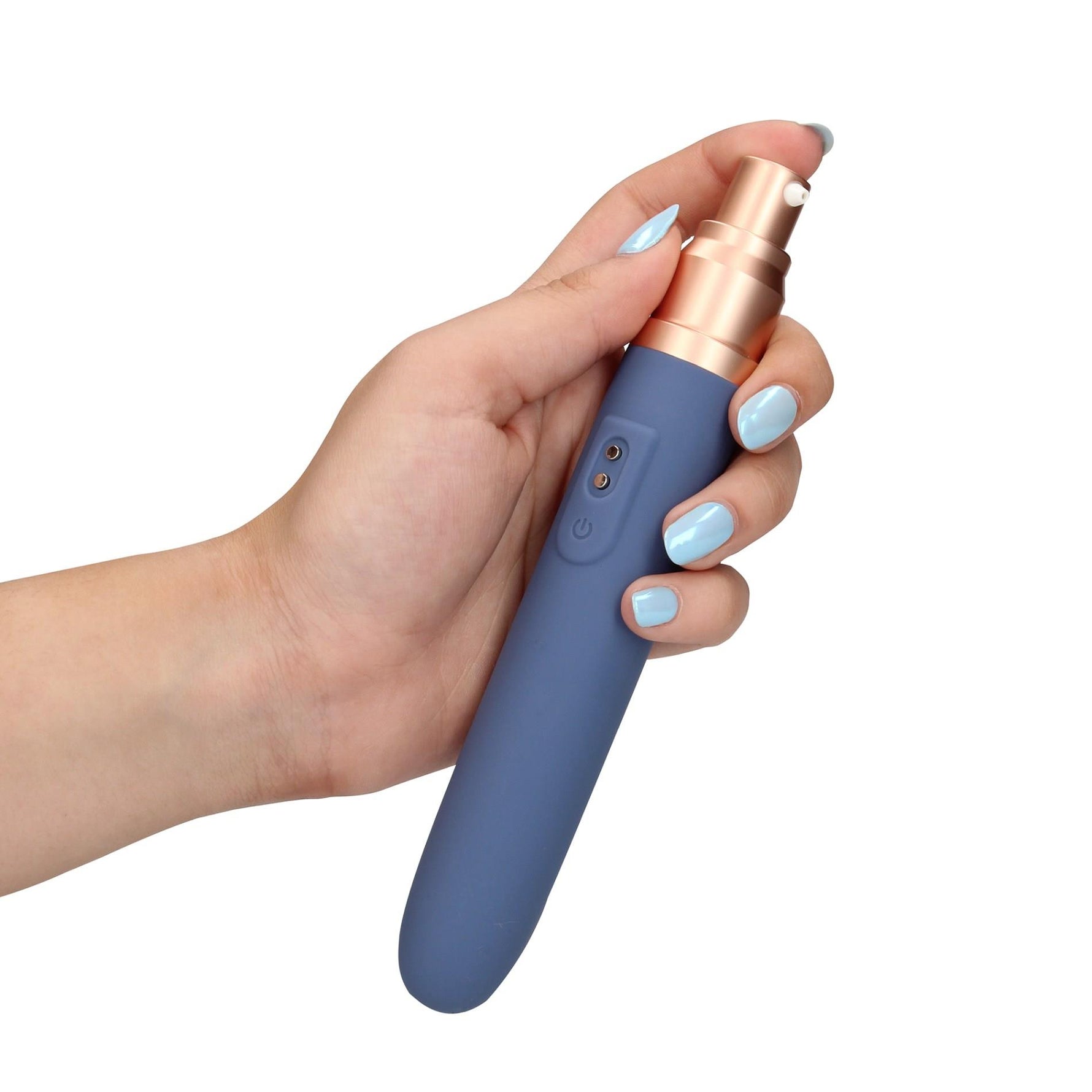 Vibrator de călătorie Loveline cu cameră de lubrifiere și pompă cu 10 funcții