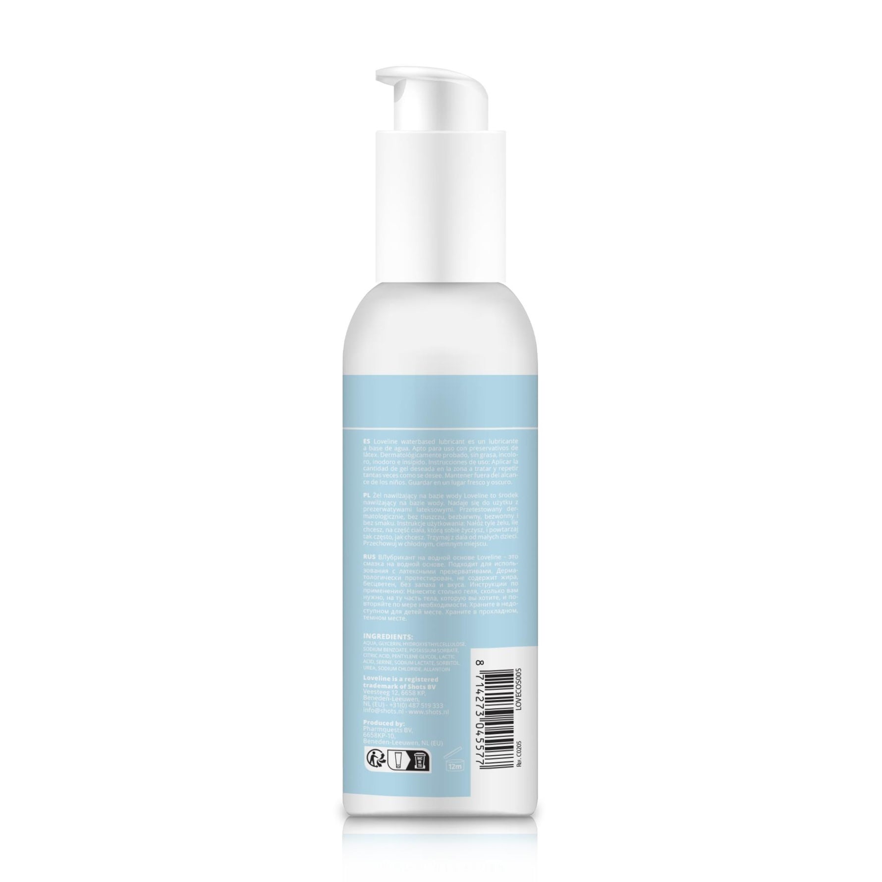 Lubrifiant Loveline pe bază de apă, fără parfum, 150 ml