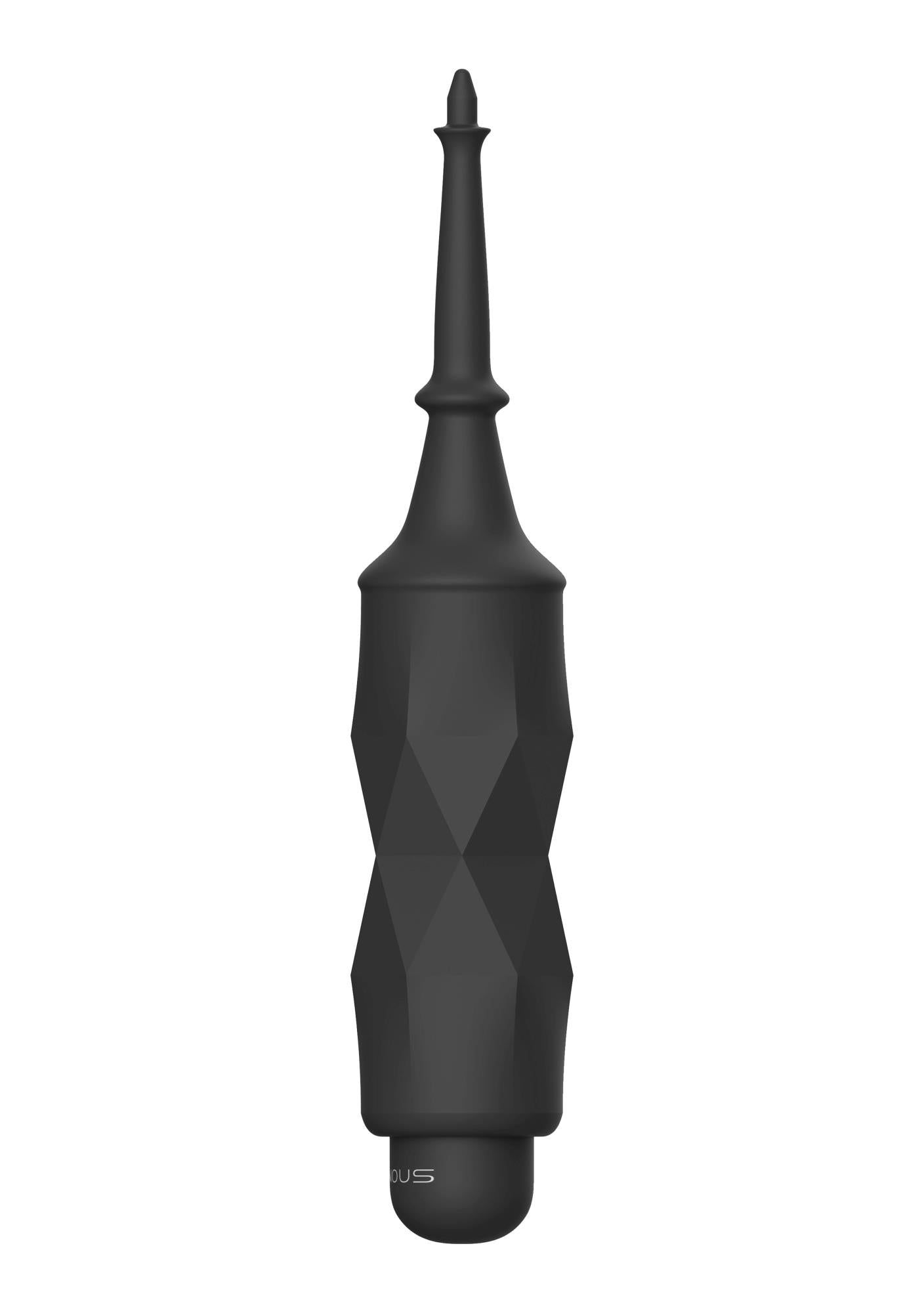 Vibrator luminos Bullet cu atașament 10 viteze, negru