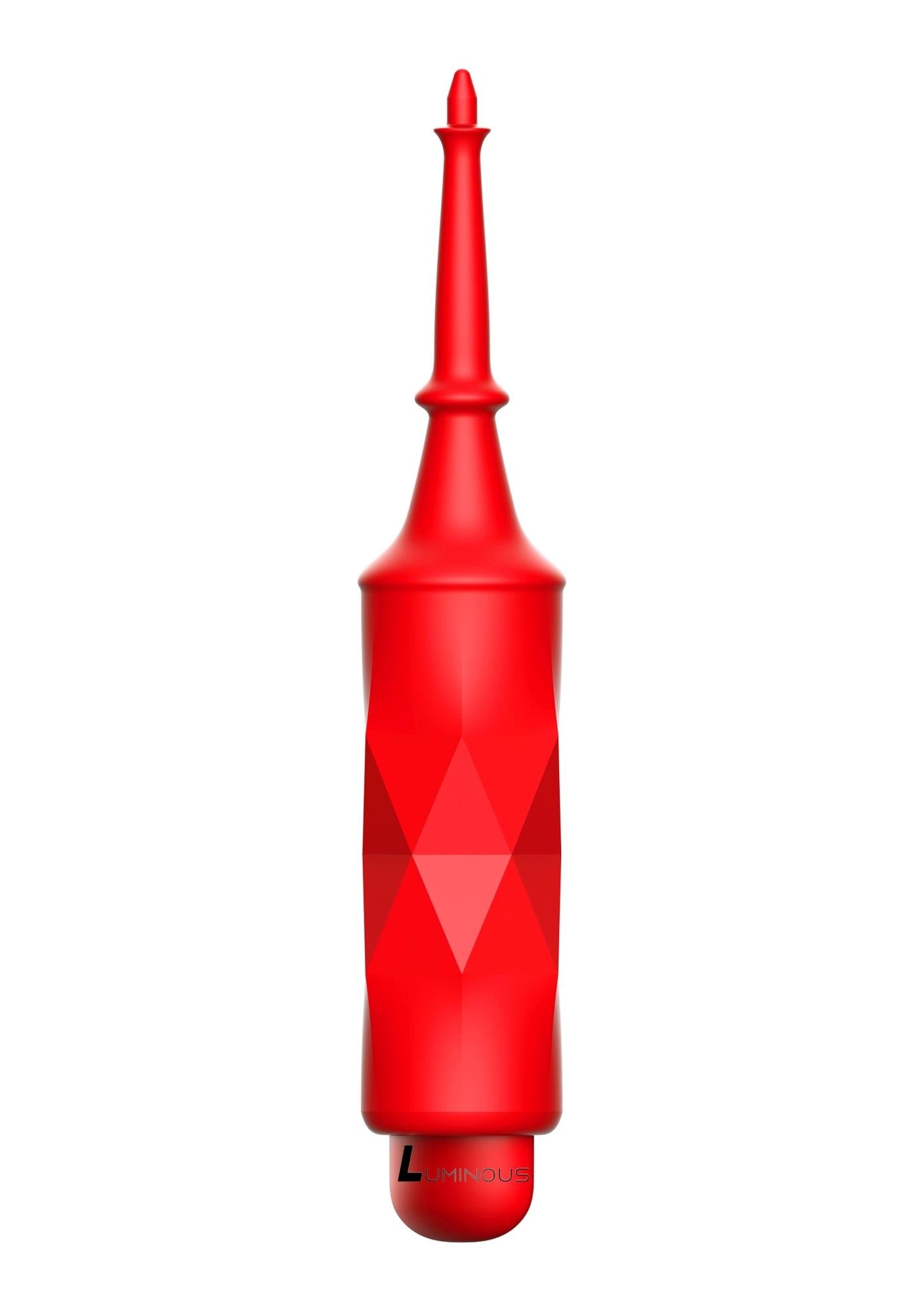 Vibrator luminos Bullet cu atașament 10 viteze, roșu