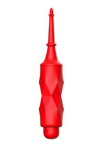 Vibrator luminos Bullet cu atașament 10 viteze, roșu