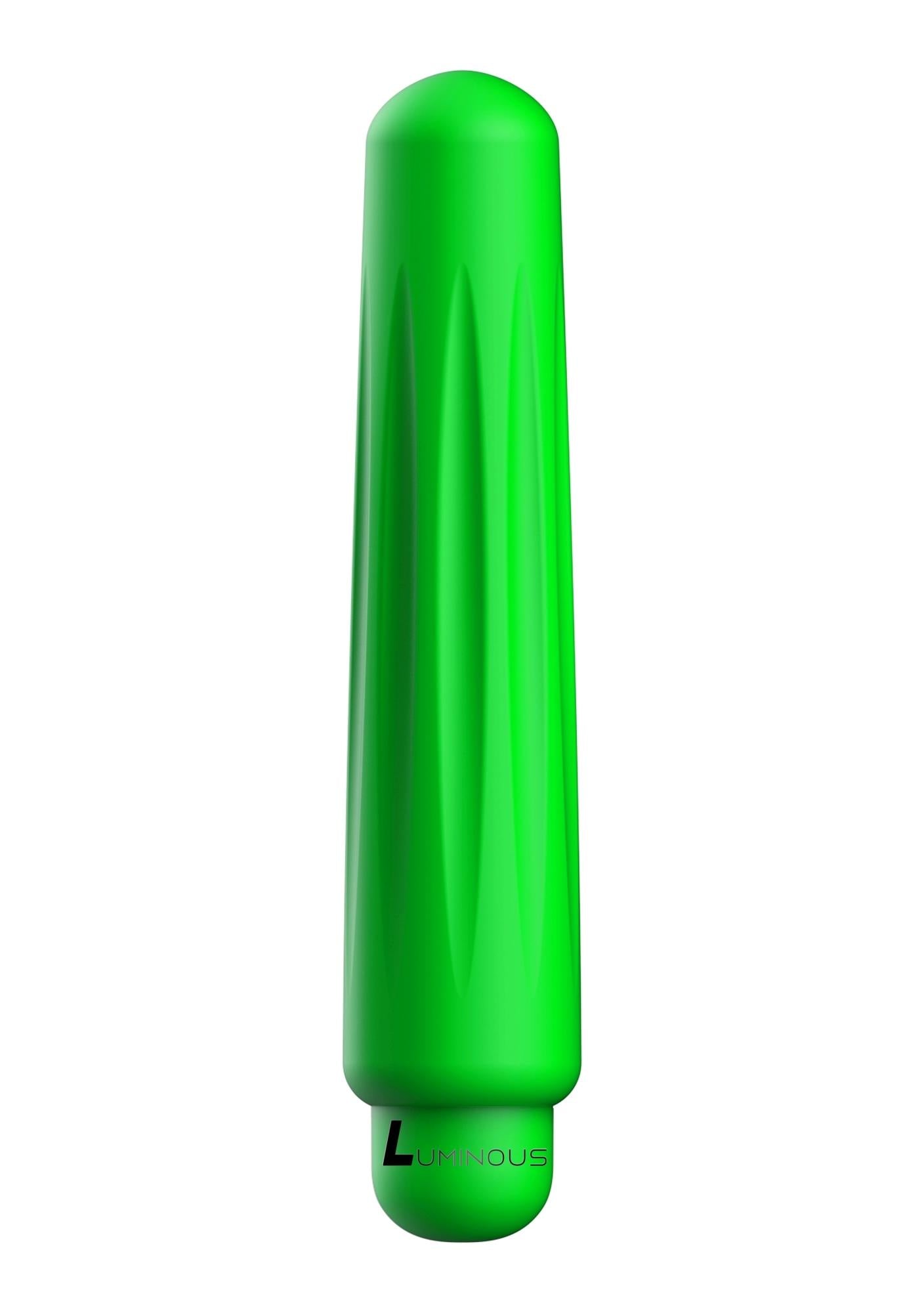 Vibrator luminos verde Bullet cu 10 viteze
