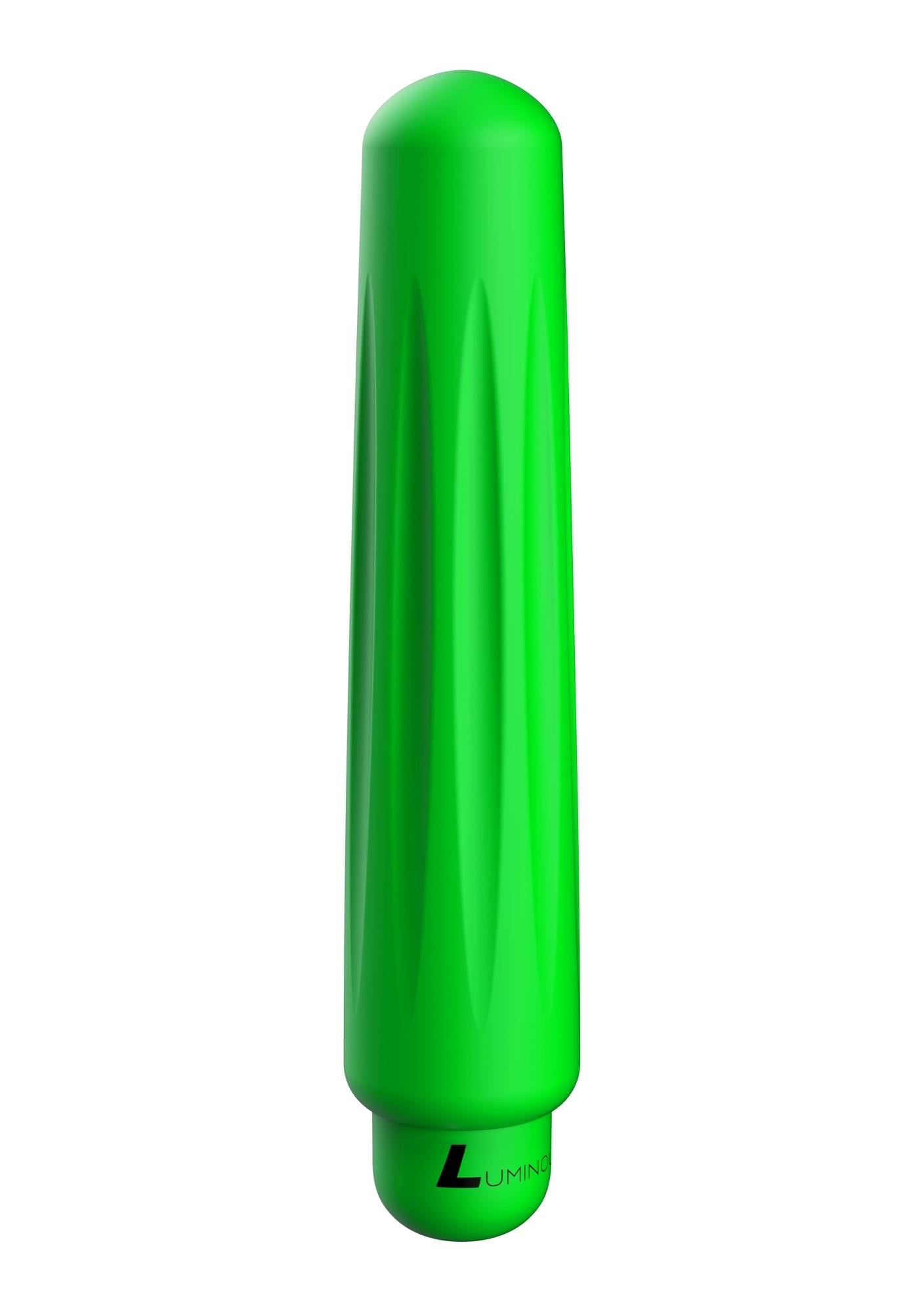 Vibrator luminos verde Bullet cu 10 viteze