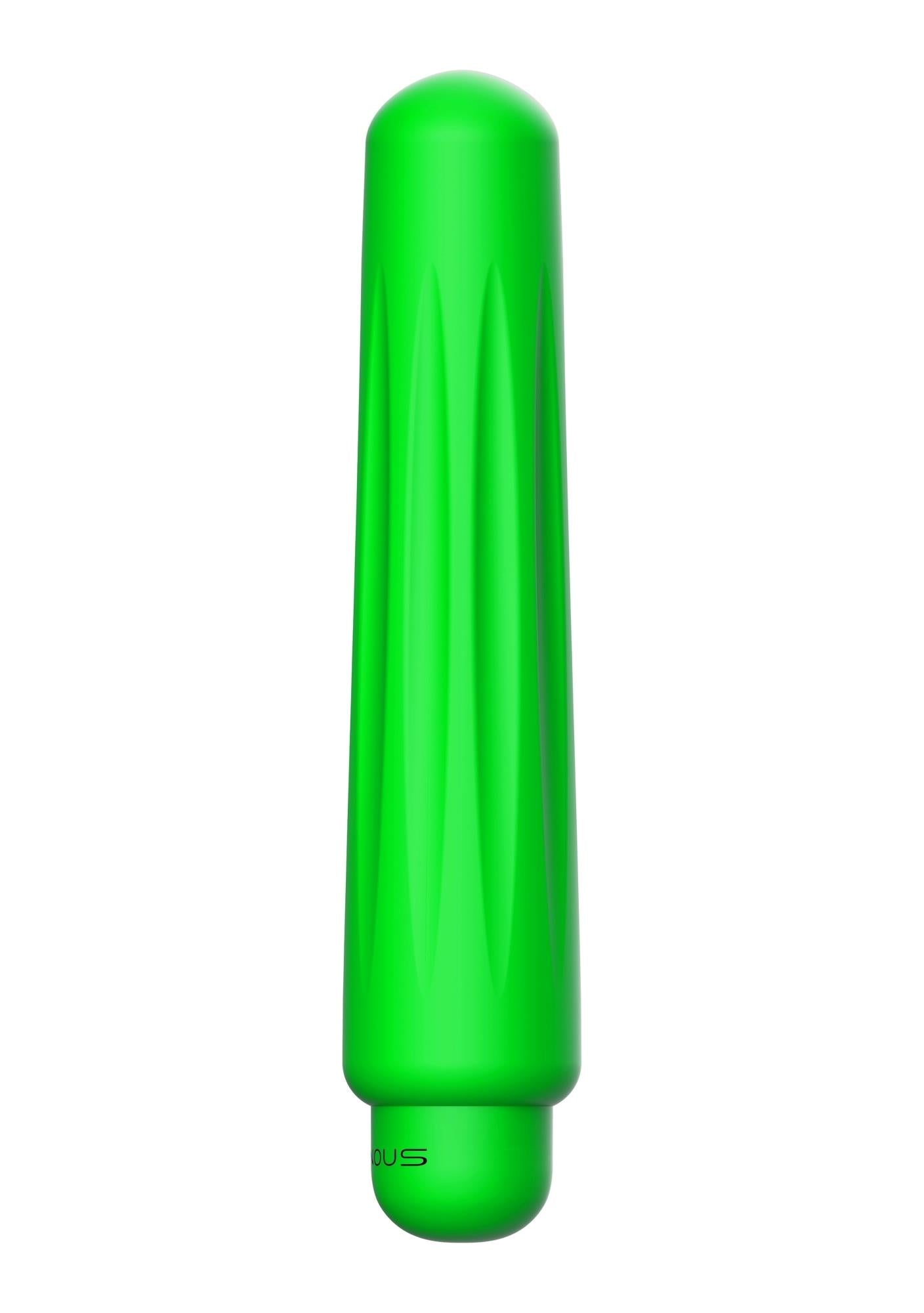 Vibrator luminos verde Bullet cu 10 viteze