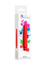 Vibrator Delia Luminous Red Bullet cu 10 viteze