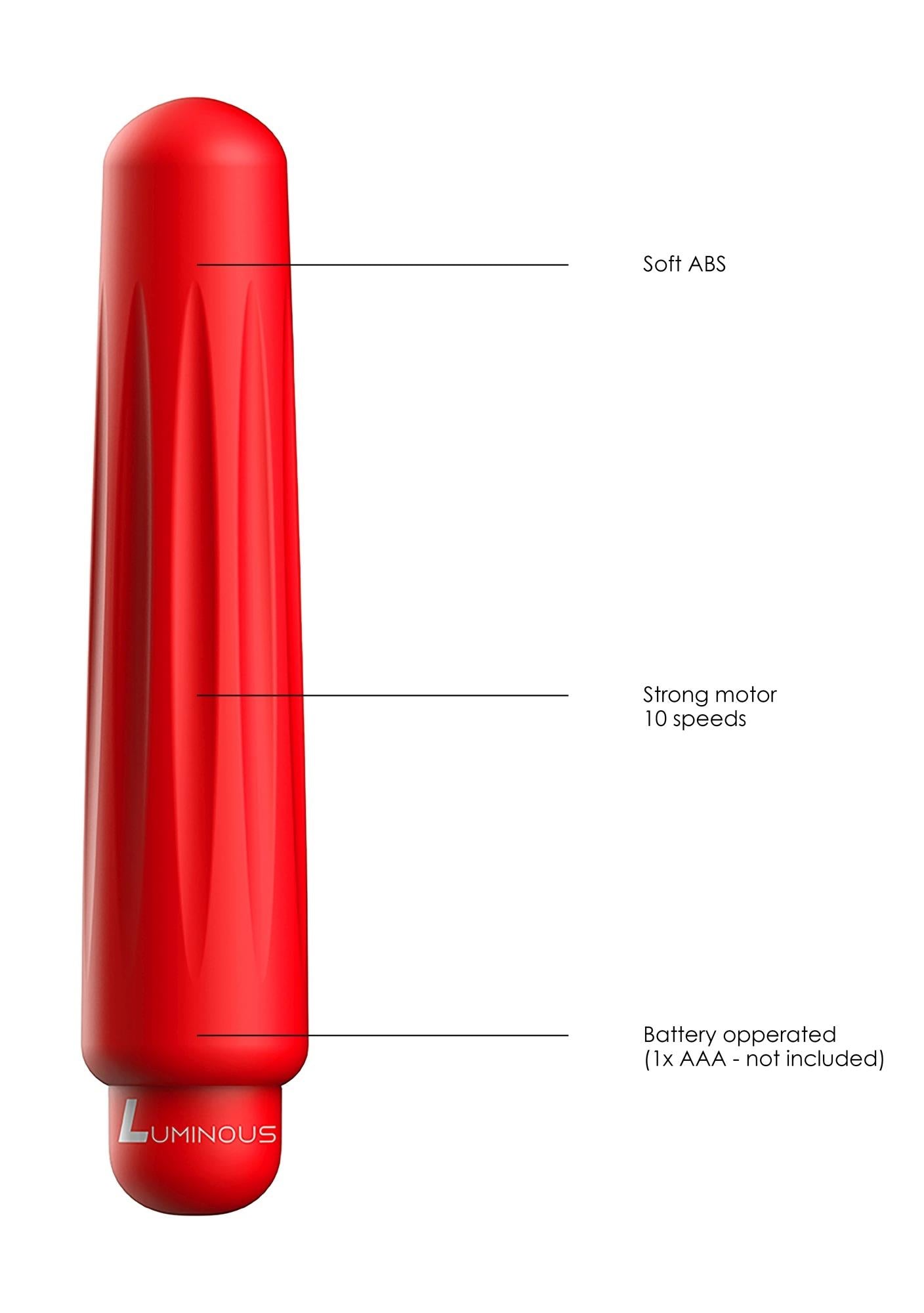 Vibrator Delia Luminous Red Bullet cu 10 viteze