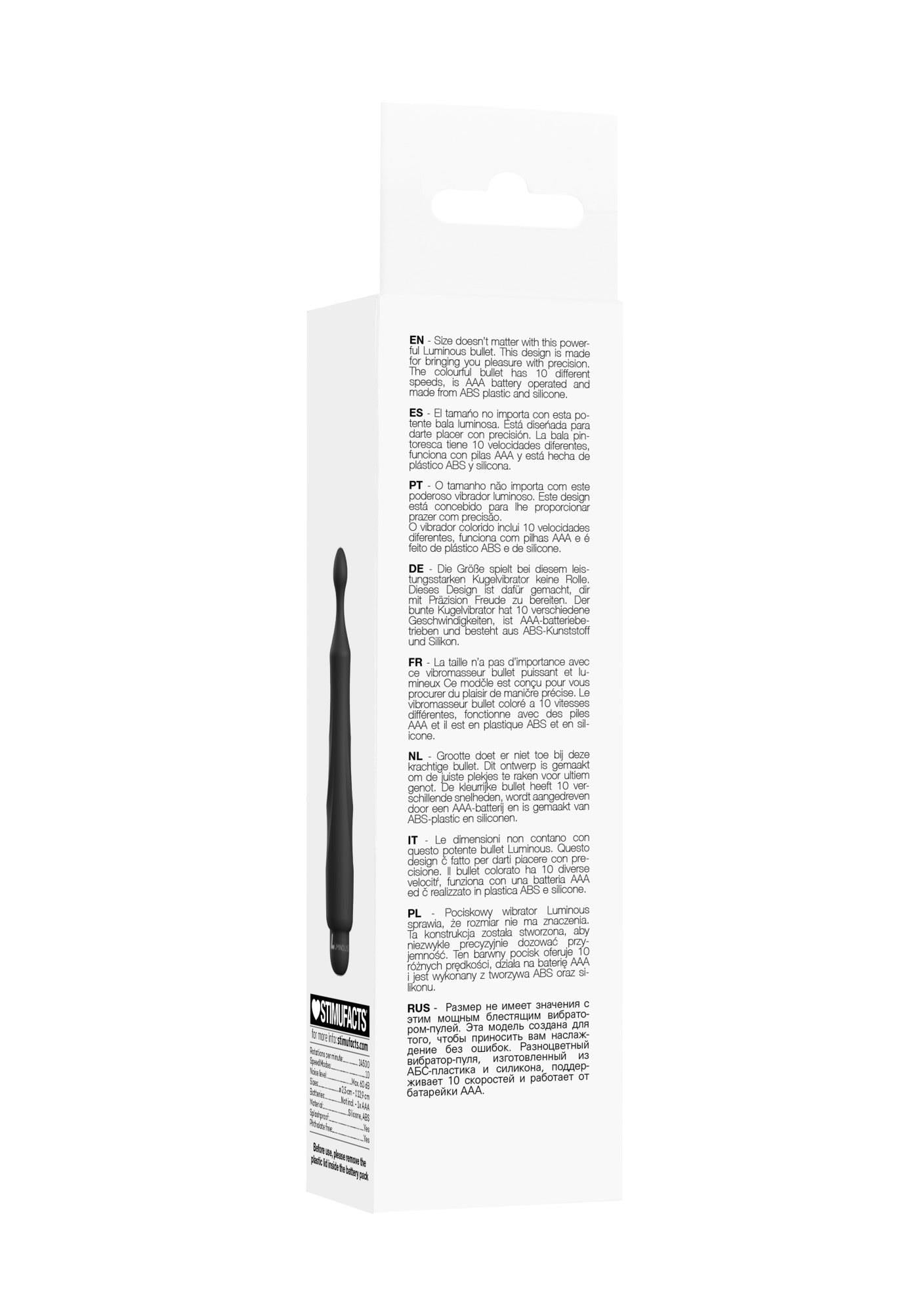 Vibrator luminos din silicon cu 10 viteze, negru