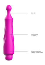 Vibrator luminos din silicon fuchsia cu 10 viteze
